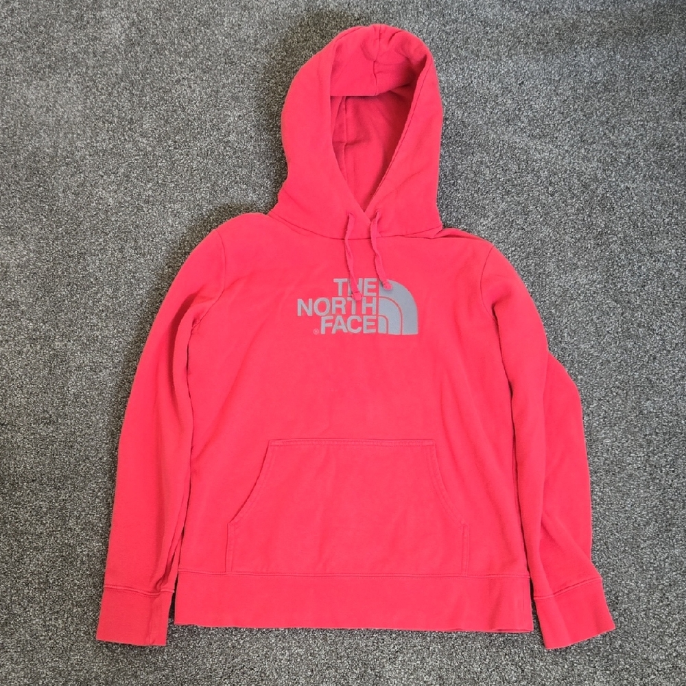The North Face Pink Pullover Hoodie with Logo